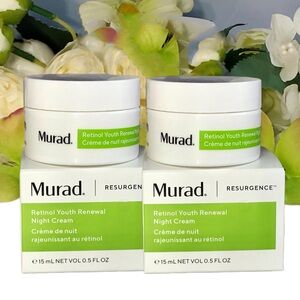 2x Murad Retinol Youth Resurgence Renewal Night Cream DUO Travel Size 15mL *NEW!